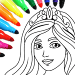 princess coloring game