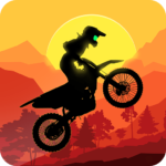 sunset bike racer motocross